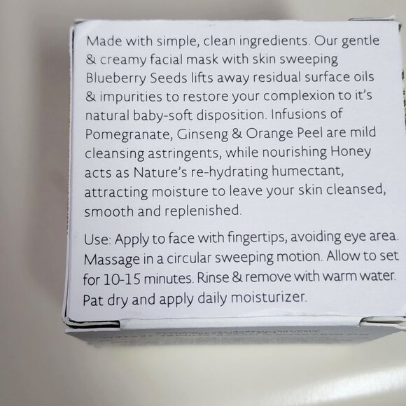 The Cottage Greenhouse ORANGE BLOSSOM & HONEY FACE MASK 2oz. - Picture 3 of 4